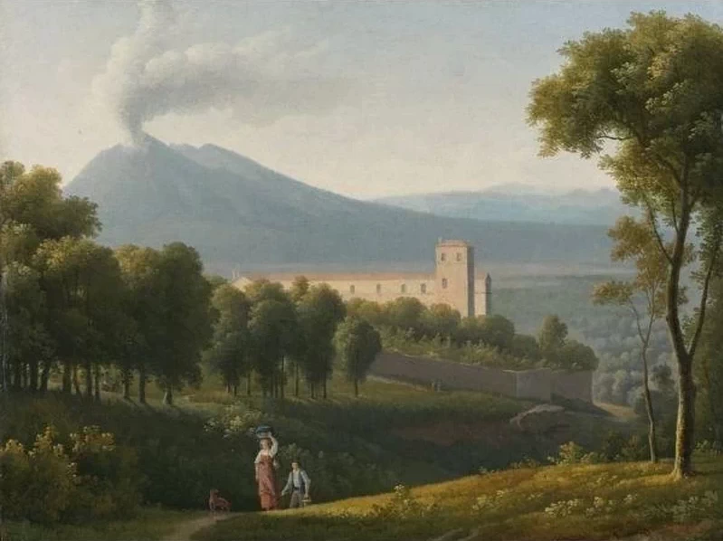 Alexandre Hyacinthe Dunouy - Paesaggio con Vesuvio in lontananza, 1811
